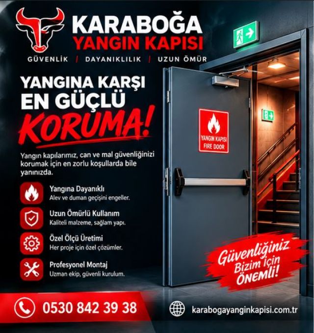Yangın Kapısı Çeşitleri | Çelik, Camlı, Tek ve Çift Kanatlı